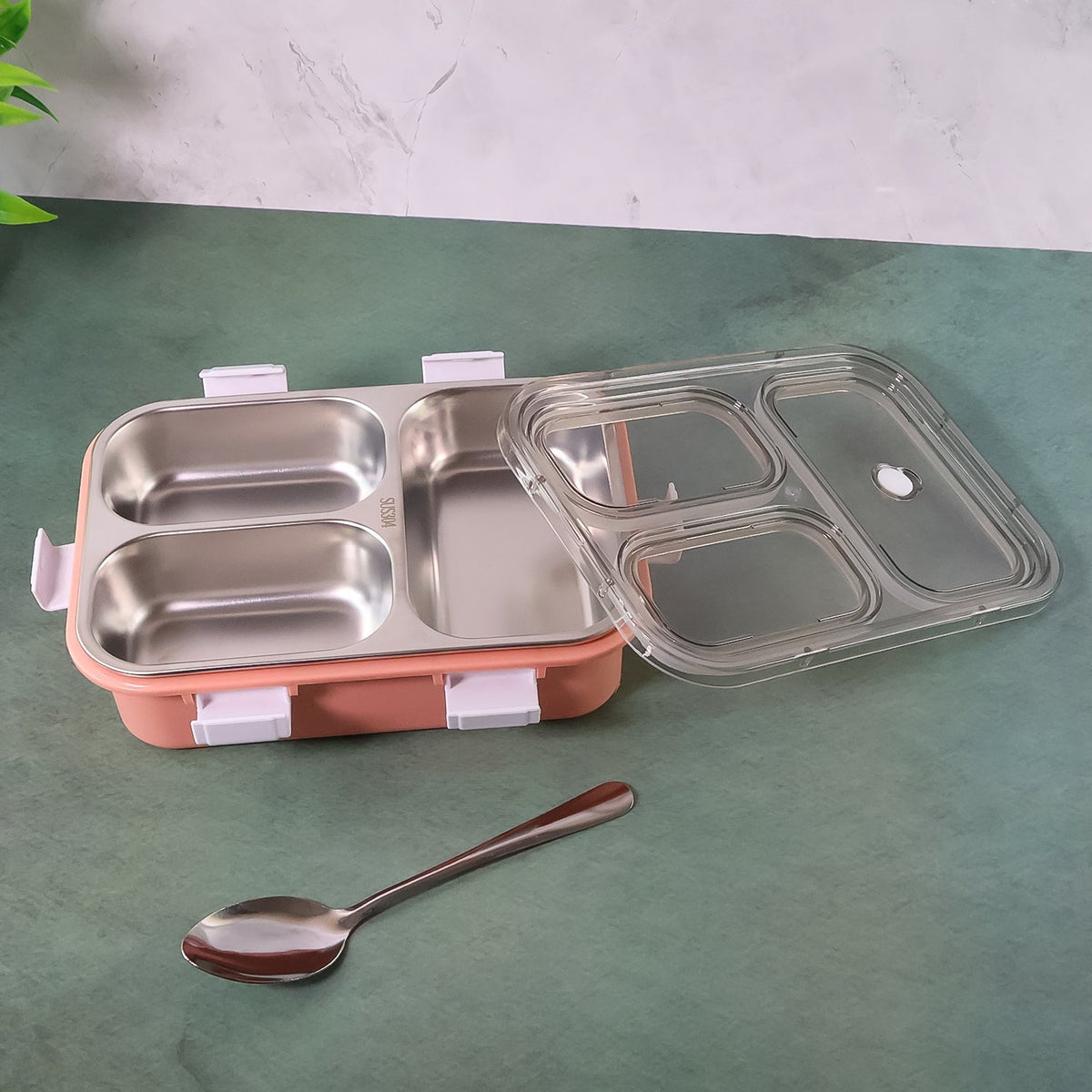 3-Compartment Lunch Box - (1 Pc)