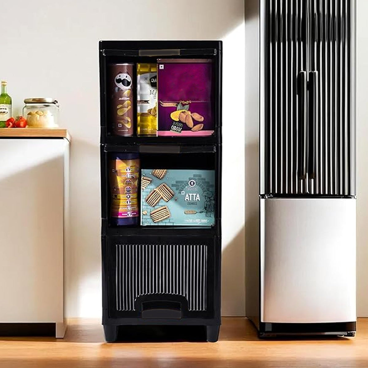 3-Layer Plastic Storage Drawer Cabinet